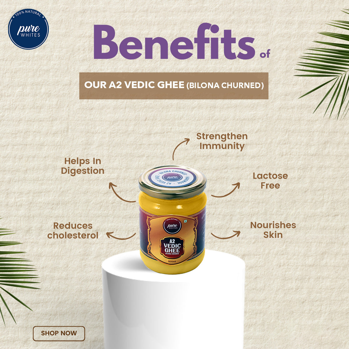 A2 Vedic Cow Ghee - Handmade, Lab Tested