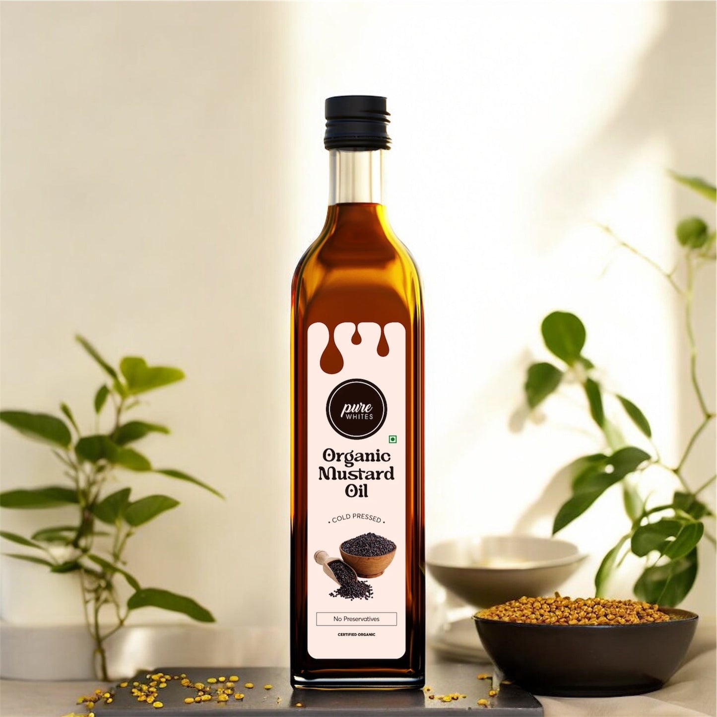 Cold-Pressed Mustard Seed Oil (Certified Organic), 1L
