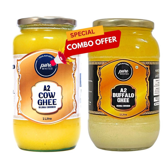 A2 Bilona Ghee (1000ml) + A2 Buffalo Desi Ghee (1000ml)