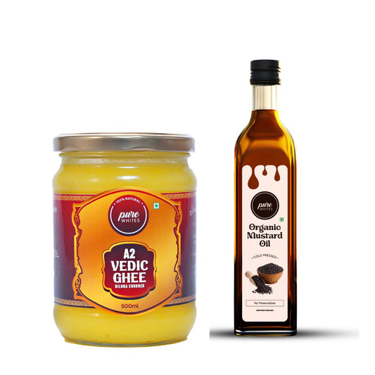 A2 Vedic Ghee (500ml) + Mustard Oil (1L)