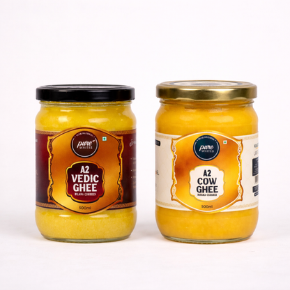 A2 Bilona Ghee (500ml) + A2 Vedic Ghee (500ml)