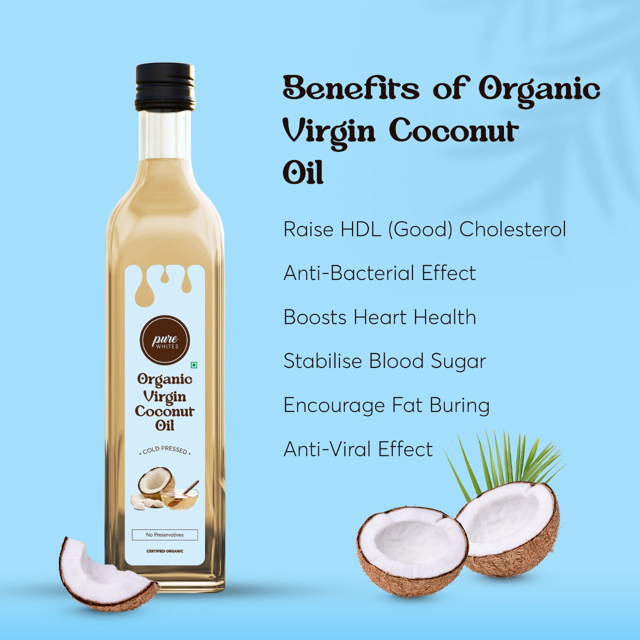 Cold Pressed Virgin Coconut Oil (Certified Organic)