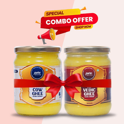 A2 Bilona Ghee (500ml) + A2 Vedic Ghee (500ml)