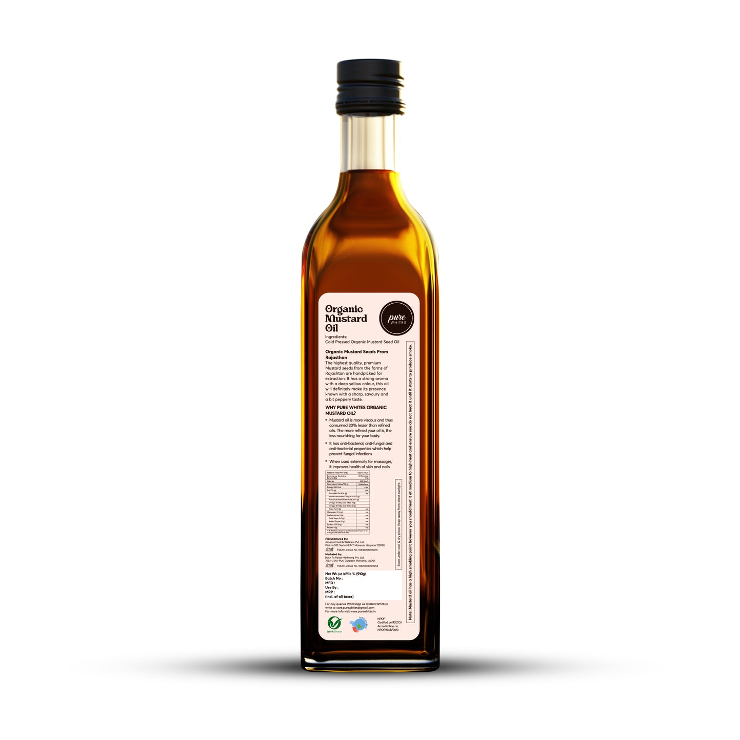 Cold-Pressed Mustard Seed Oil (Certified Organic)