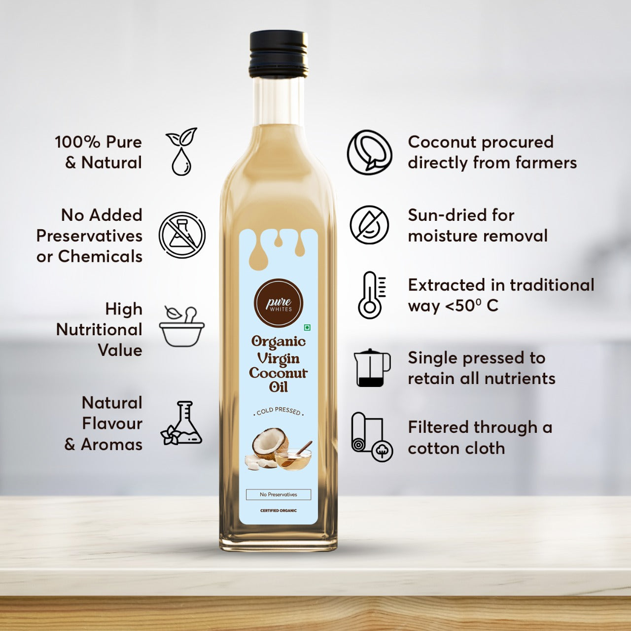 A2 Bilona Ghee (1000ml) + Coconut Oil (500ml)