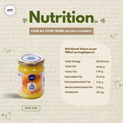 A2 Bilona Ghee (500ml) + A2 Vedic Ghee (500ml)