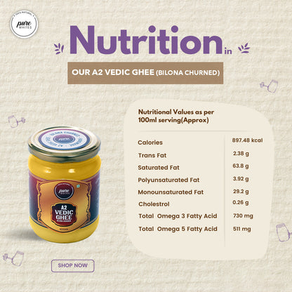 A2 Bilona Ghee (500ml) + A2 Vedic Ghee (500ml)